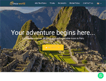 Tablet Screenshot of incaworldperu.com